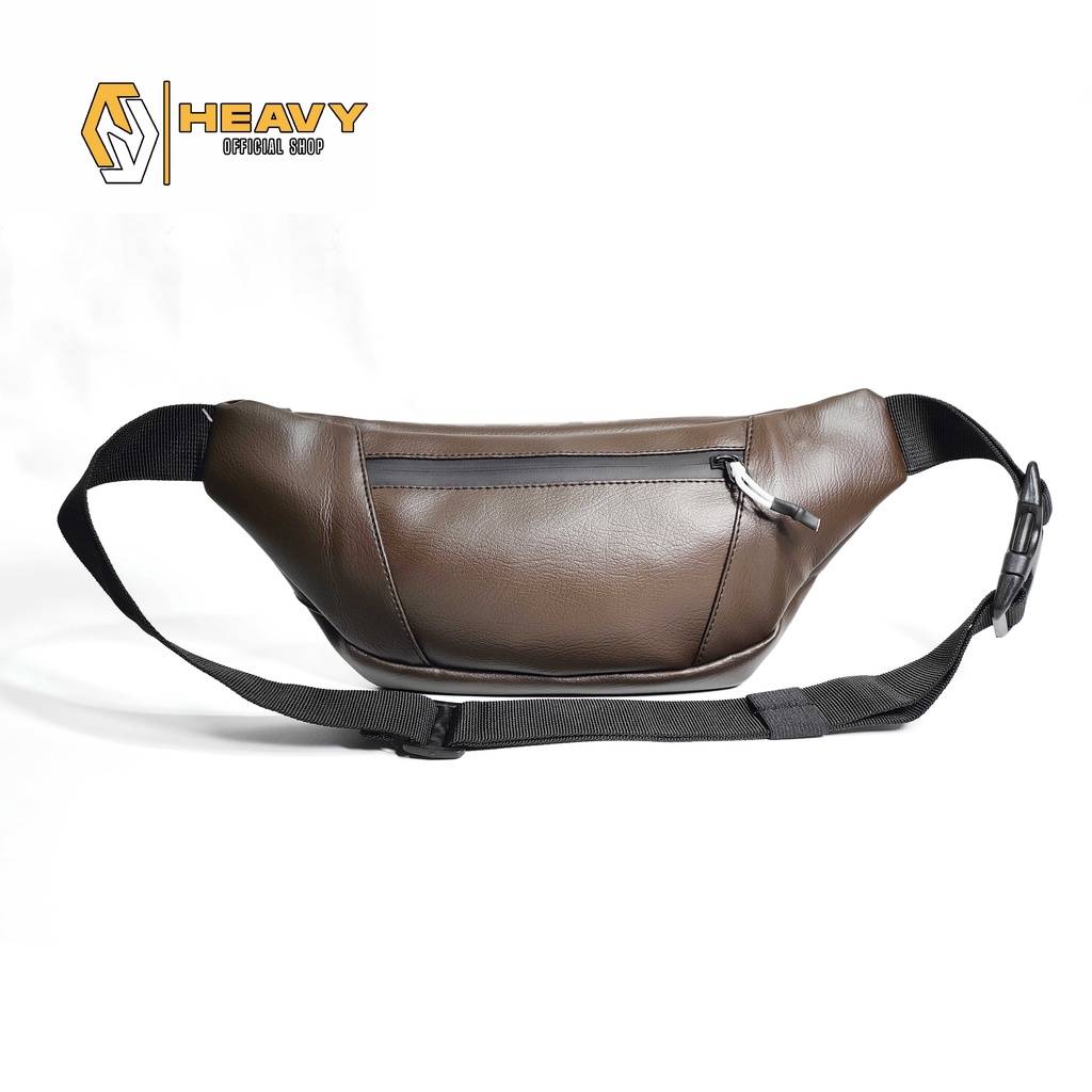 Tas Heavy Waistbag PU. Leather | Tas Pinggang Pria / Wanita | Tas Waistbag Cowok