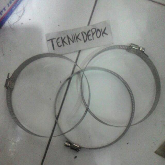 Klem selang 5 inch klem cincin besi galvanis klem pipa selang pengikat pengencang selang