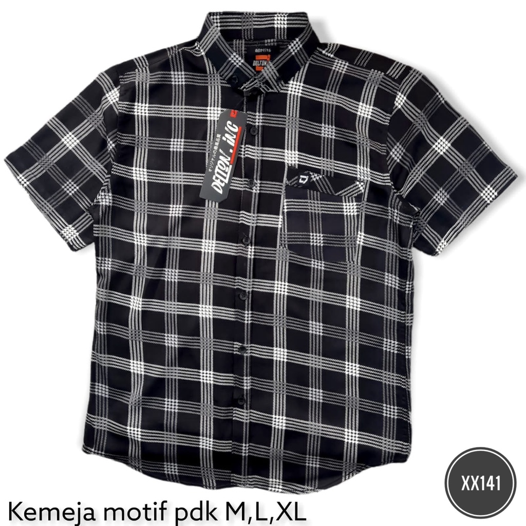 Kemeja Pria Lengan Pendek Model Slimfit - Kemeja Kasual Pria (XX141)