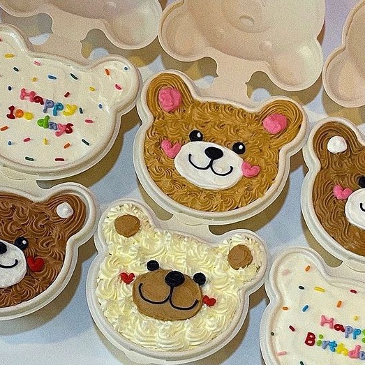 

(10PCS) Bear Cake Box/ Bagasse Cake Box/ Korean Bento Cake Box/ Box Kue Beruang / Bear Bento Box