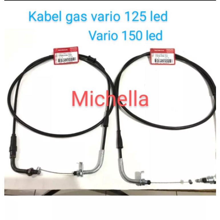 kabel gas vario 125 LED,Vario 150 led  (1 set atas dan bawah)