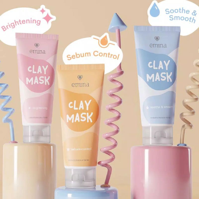 EMINA CLAY MASK 60ML|MASK EMINA|CLAY MASK