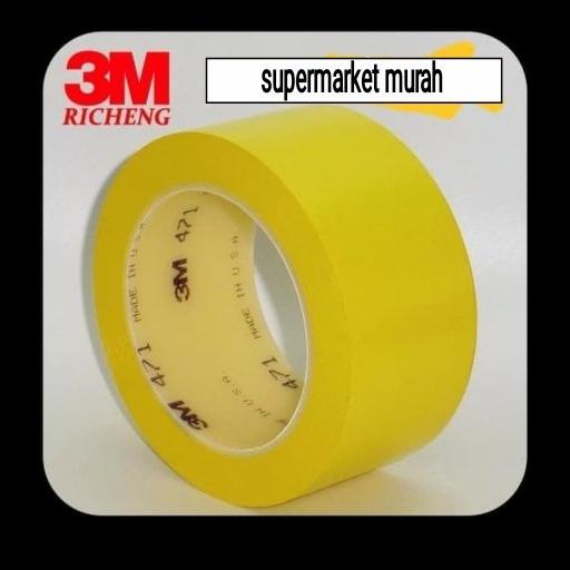 

floor marking tape vinil isolasi lantsi 3m 471 kuning 5cm x 33mm