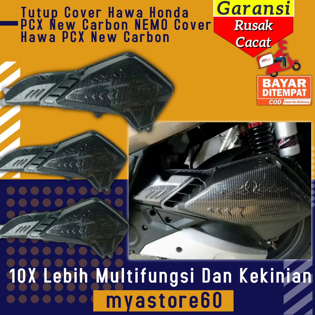 Tutup Cover Hawa Honda PCX New Carbon NEMO Cover Hawa Aksesoris Variasi Honda PCX New Carbon