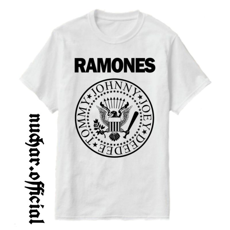 KAOS BAJU RAMONES - TSHIRT BAND METAL ROCK PUNK MUSIK TEE PUTIH PRIA WANITA OVERSIZE KAOS BAND BAJU 