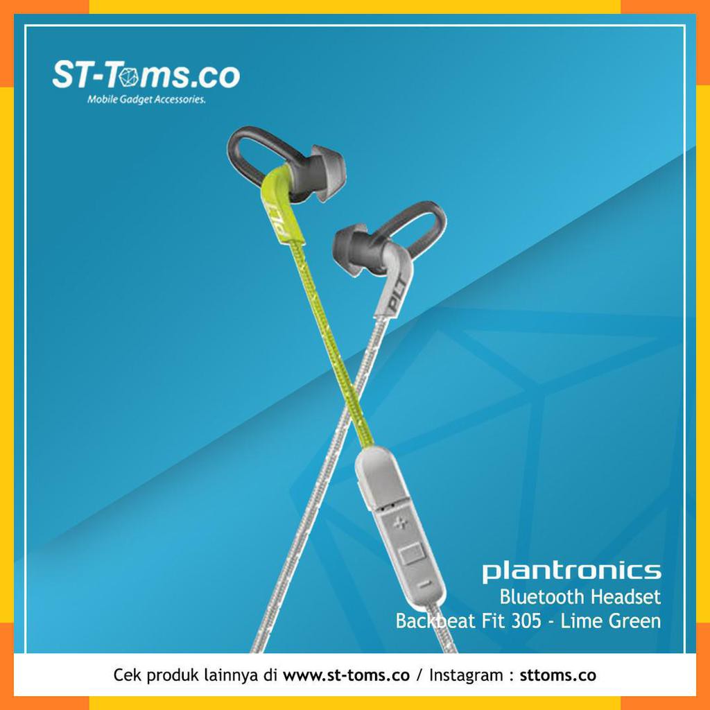 Plantronics Bluetooth Headset Backbeat Fit 305 Lime Green