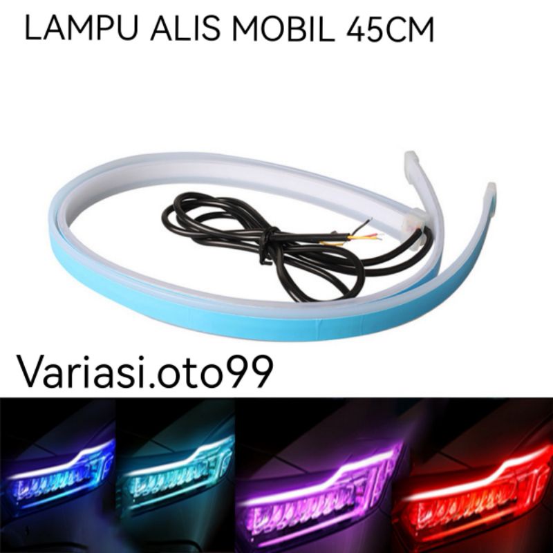 LAMPU ALIS LED SLIM DRL MOBIL FLEKSIBEL WATERPROOF 45CM DAN 60CM