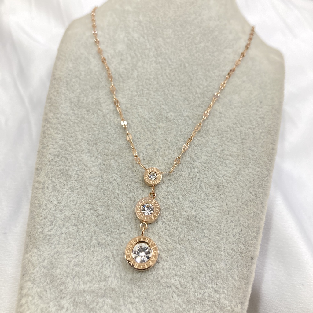 Kalung Titanium Wanita 18K - Kalung Wanita - Aksesoris Wanita Import