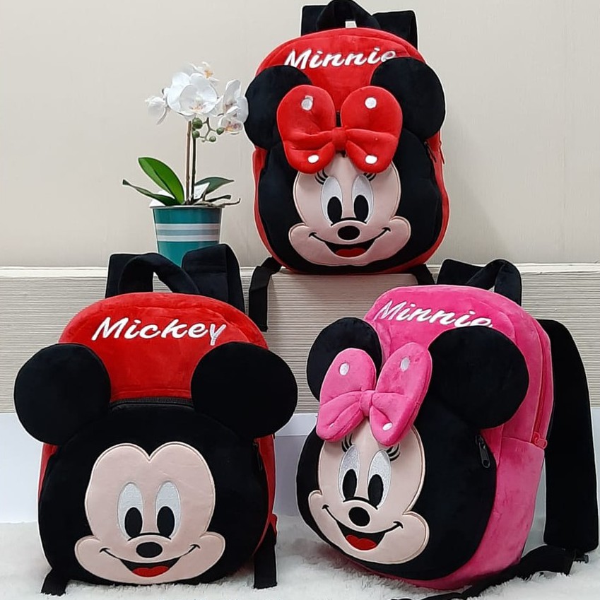 Ransel Minie Mickey Anak Size L/Backpack Anak Tk Sd/Tas Ransel Karakter/KAdo Tas Anak/Tas Minion/Ransel Minion