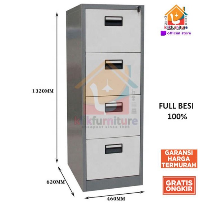 

Cabinet | Filling Cabinet Besi 4 Laci / 4 Susun Akd4