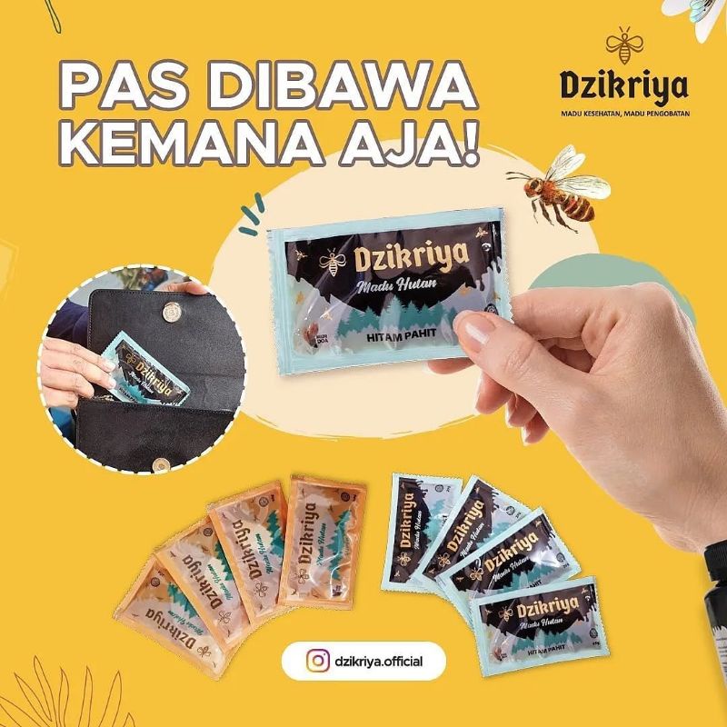 

Madu Dzikriya sachet madu hutan hitam/pahit