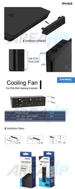 Dobe Cooling fan TP4-819 for PS 4 Slim