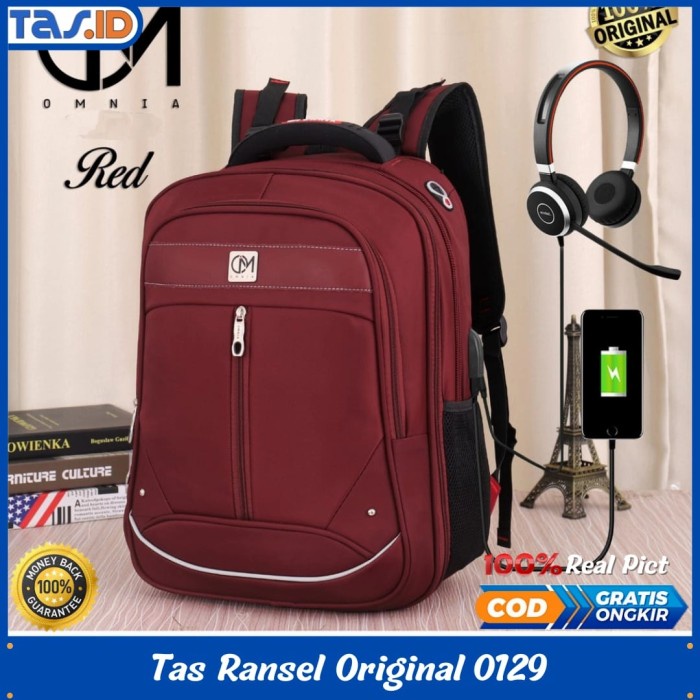 Tas Ransel Pria Backpack Besar Rain Cover Outdoor Import Original 0129