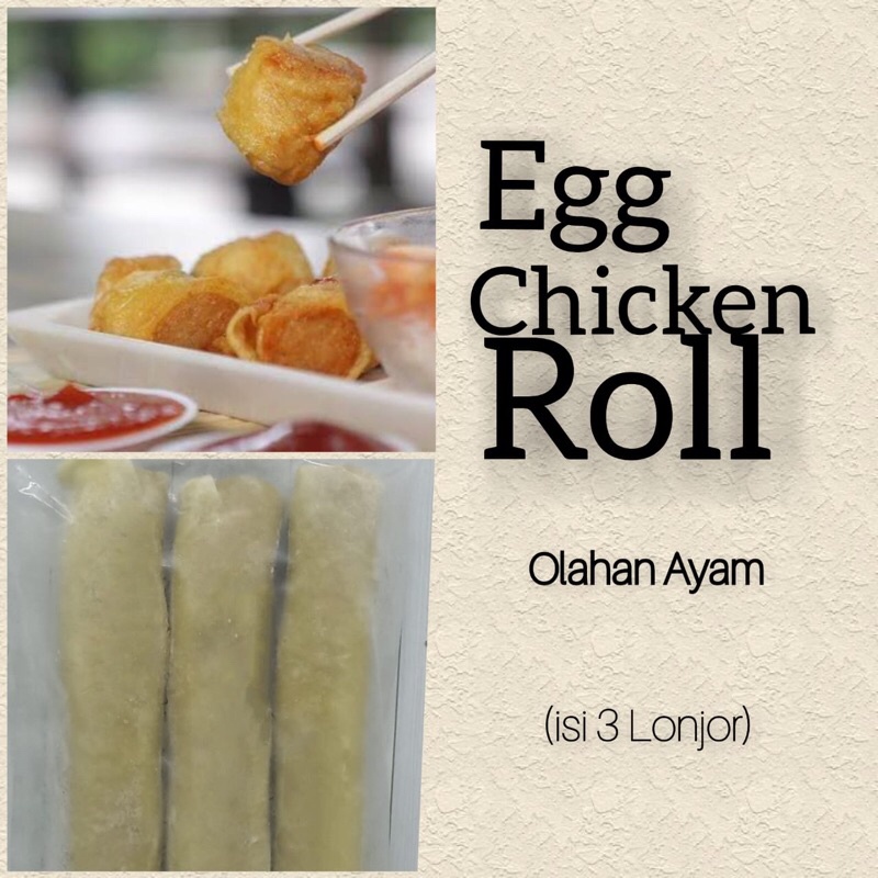 

Egg chicken roll isi 3 lonjor / bento