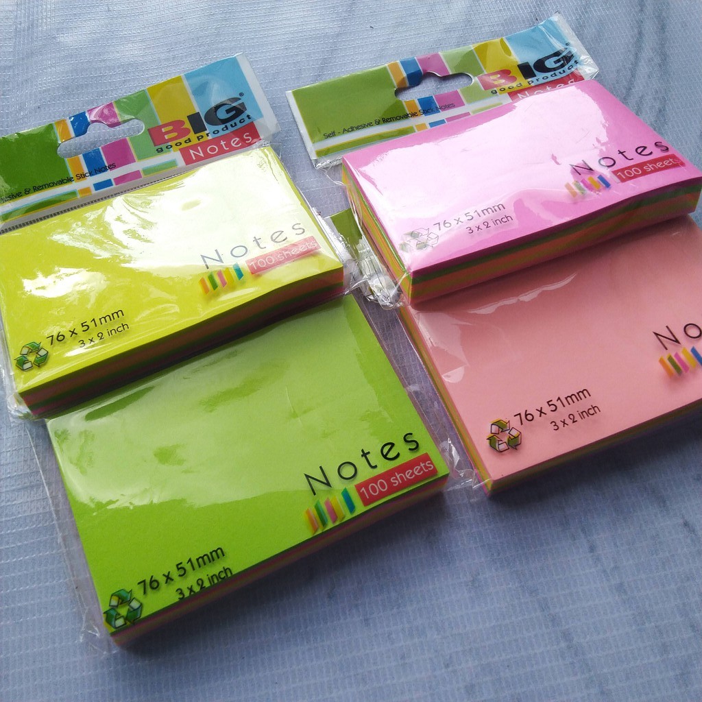 Sticky Note Polos Kertas Pembatas Kertas Memo Sedang Warna Warni Murah 76 x 51 mm-2