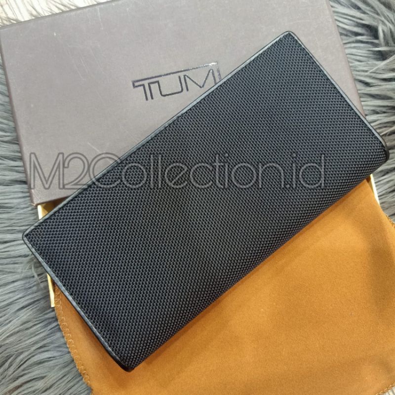 Dompet Tumi Panjang Nylon Black Long Wallet Premium Quality