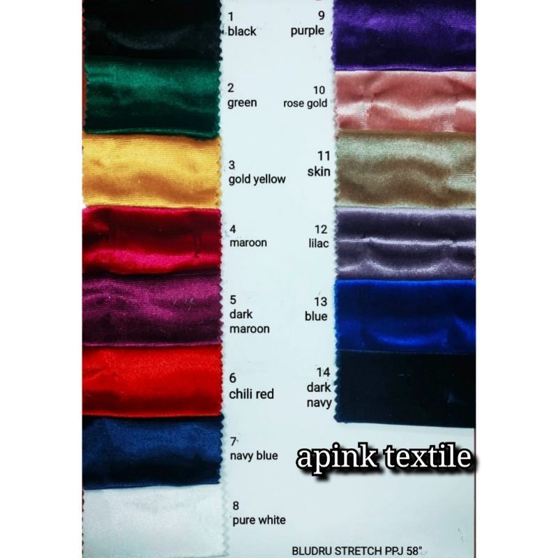 kain bludru shtriite by korea / bahan bludru halus kain meteran beludru Velvet high quality