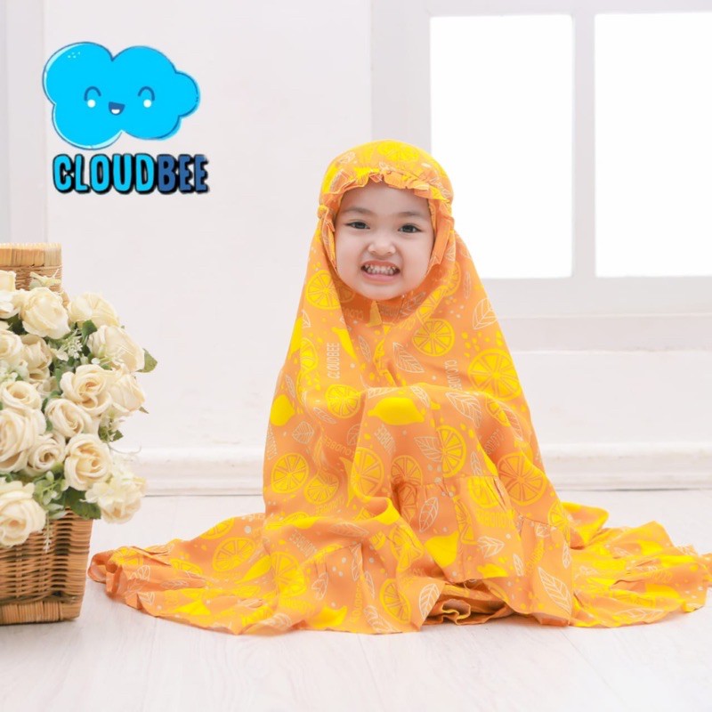 Mukena Anak Rayon Fullprint Cloudbee