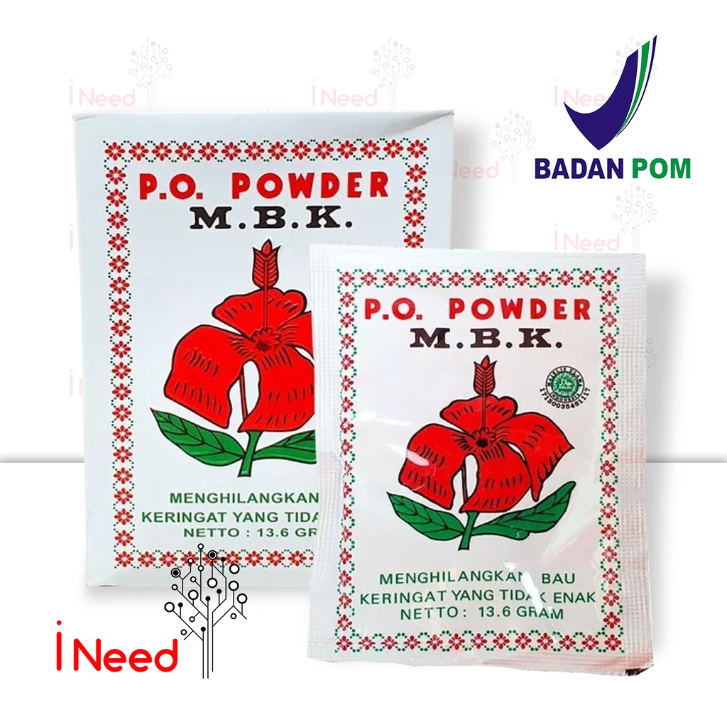 (INEED) (per 1pc) BEDAK POWDER MBK Putih | MBK Silver - 13.6 g | BEDAK MBK Penghilang Bau Badan
