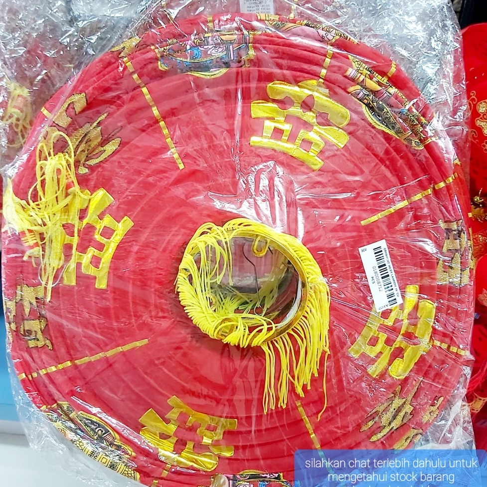 ORNAMENT IMLEK LAMPION 12 DAN 15 DEKORASI CHINESE MERAH FU HOKI