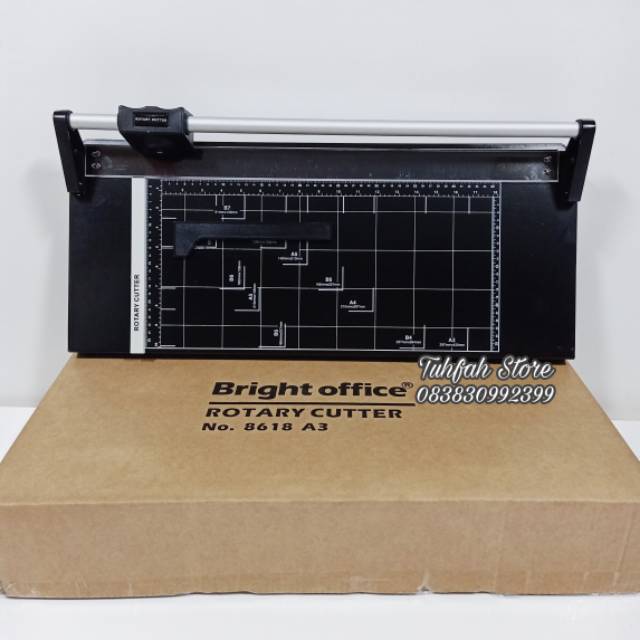 

Alat Pemotong Kertas Rotary Cutter Merk Bright Office A3
