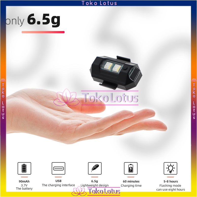 Lampu Drone/motor Strobo LED 7 Warna Universal Anti Tabrakan Untuk Motor / Pesawat / Drone 𝐓𝐄𝐑𝐌𝐔𝐑𝐀𝐇 !!!