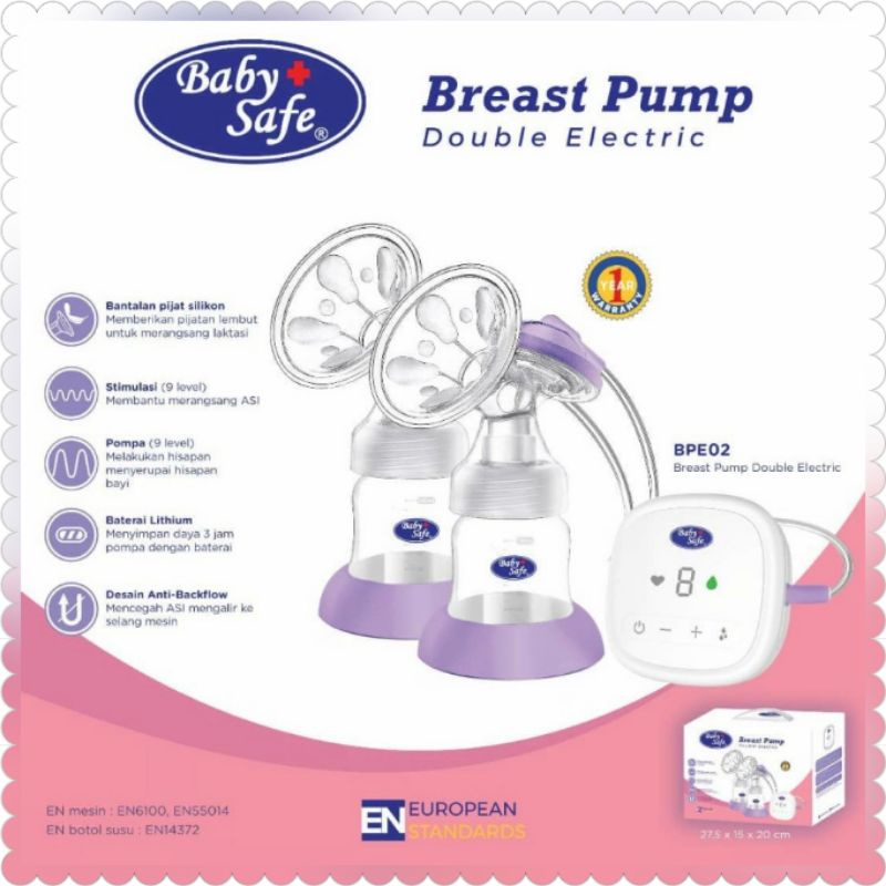 BABY SAFE - Breast Pump Electric (Pompa Asi Elektrik) Single BPE01 / Double BPE02