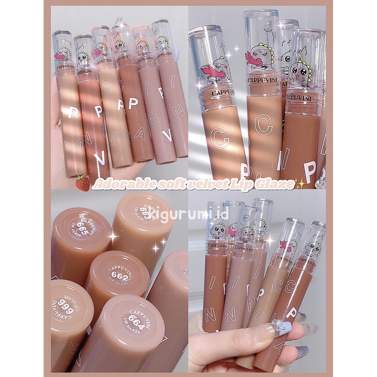 CAPPUVINI Monster Jelly Lip Tint Watery Lipstik Luminous Lip Glaze Lipstick Liptint Berfungsi Membuat Bibir Lembab Dan Tidak Kering  XX028