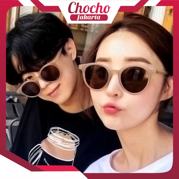 PL-H007 ✨PROMO✨ Korean INS Hot Fashion Bulat Mata Kucing Kacamata Hitam Wanita/Pria Sunglasses MK01