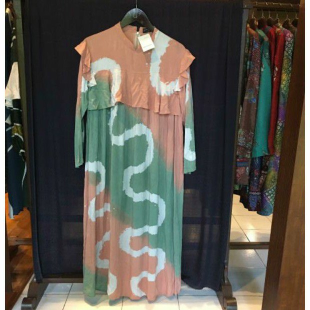 Reeborn Dress Rayon by Dian Pelangi OFFICIAL Busana Daily Muslim Batik Tie Dye Cewek Homey Casual