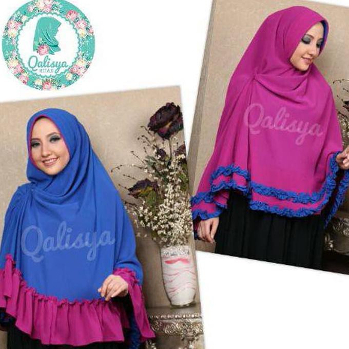 TERLARIS JILBAB KHIMAR BERGO PET SYAR'I DAFINA BY QALISYA CERRUTI BOLAK BALIK MURAH #0998987