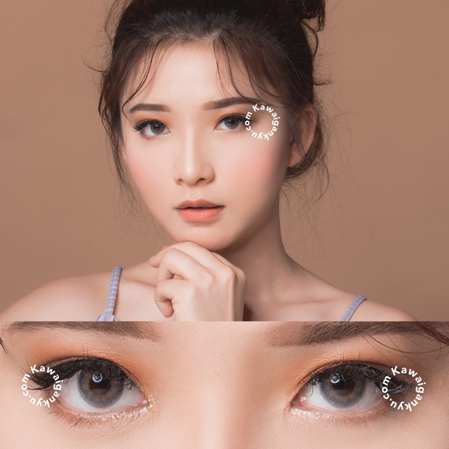 KawaiGankyu softlens - Kitty mini sheer gray (1botol)