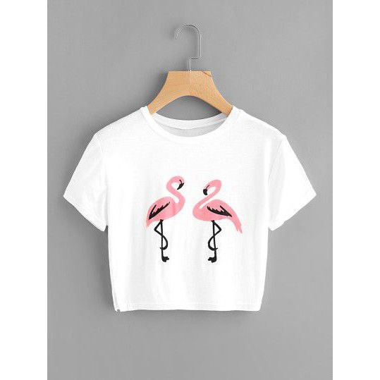 Clothing May - Crop Top Motif Lucu Kaos Distro Croptop Atasan Krop Top Wanita Cewek Viral