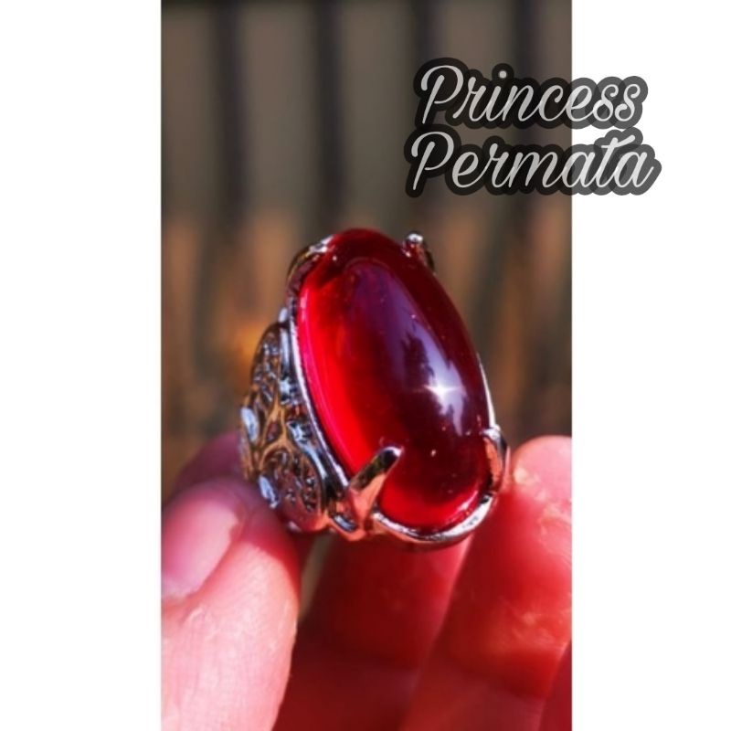 Batu Permata Merah Siam Jumbo Crystal