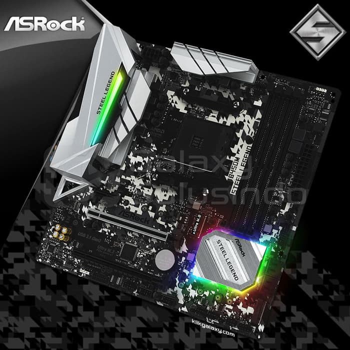 Asrock B450M Steel Legend  AM4  B450  DDR4  Motherboard AMD
