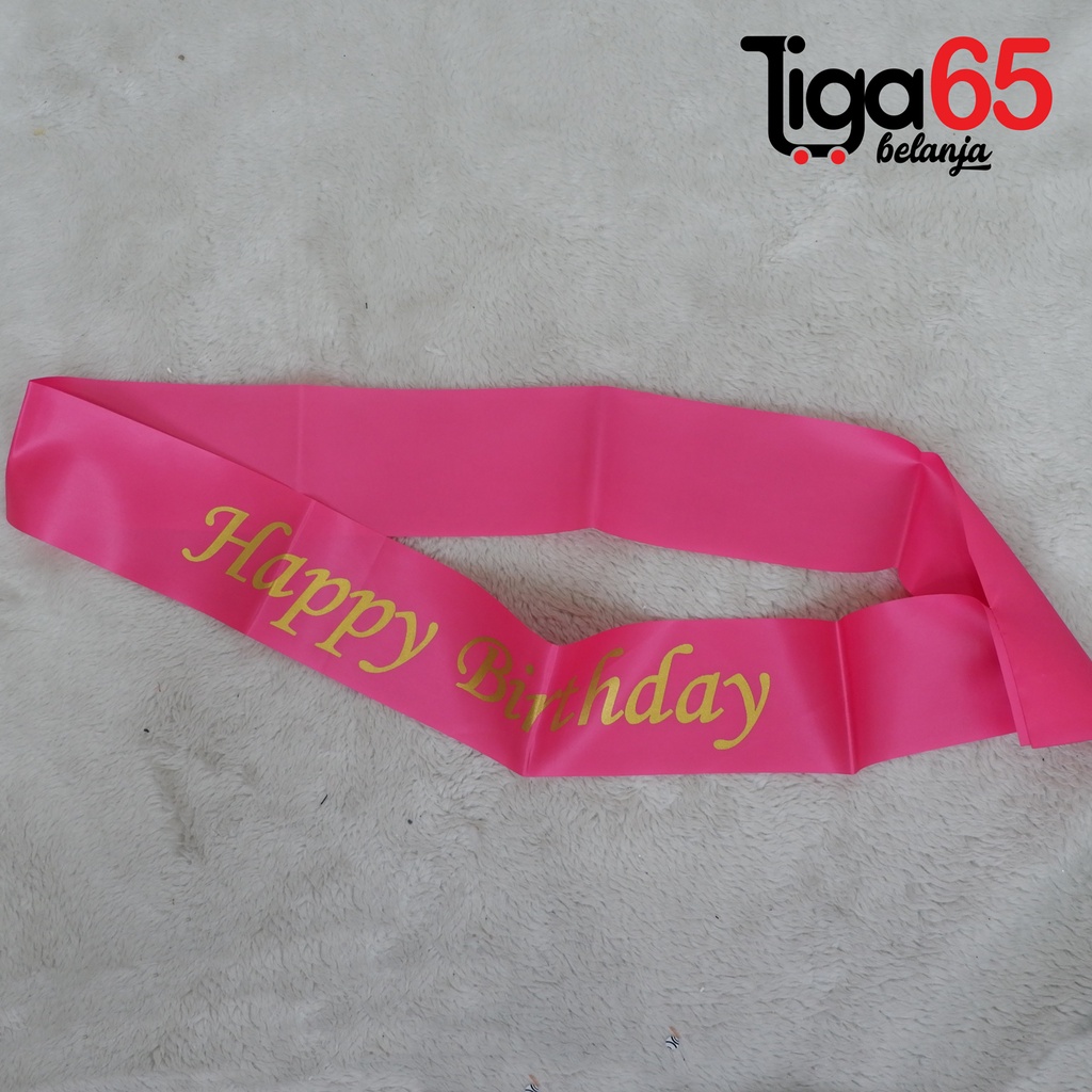 365 BANNER ULTAH 1500-26 #41112 Banner Ulang Tahun Ultah Tuliisan Happy Birthday Beragam Warna