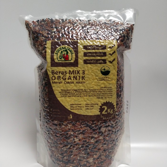 

gr011ttr Rumah Tani Organic Mix Rice-3 2Kg Sv012Ss