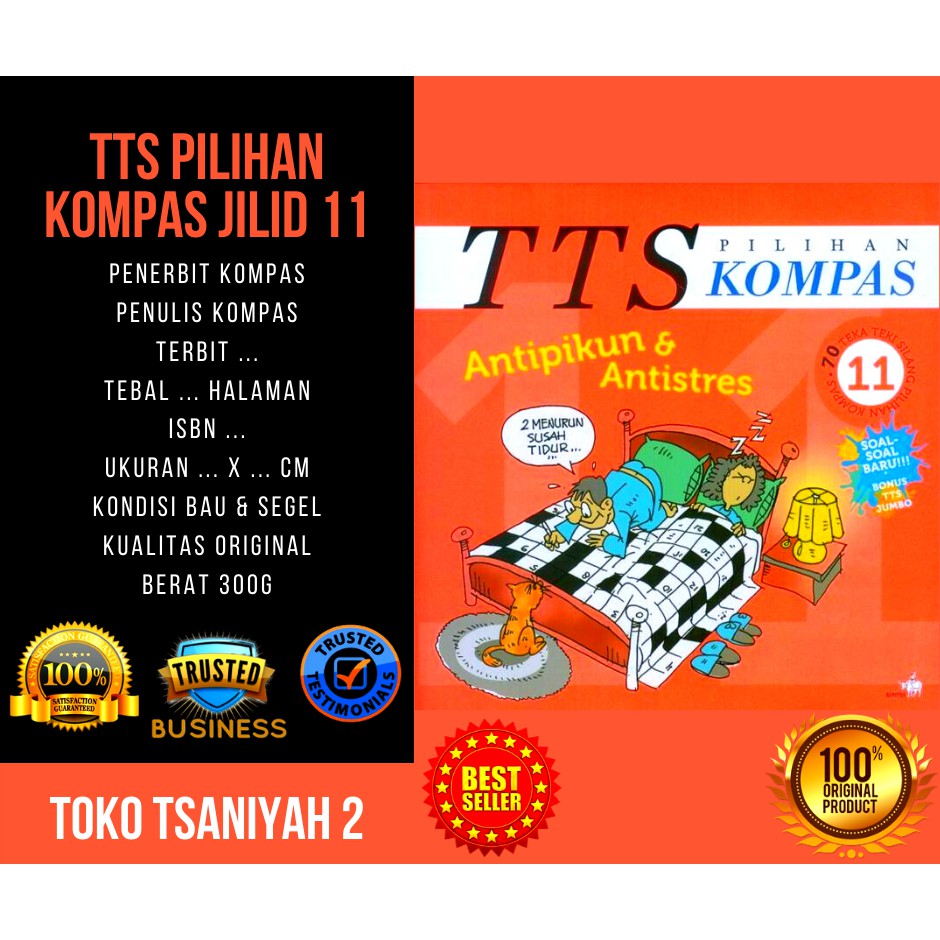 Jual Buku Teka Teki Silang TTS Pilihan KOMPAS Jilid 11 AntiPikun