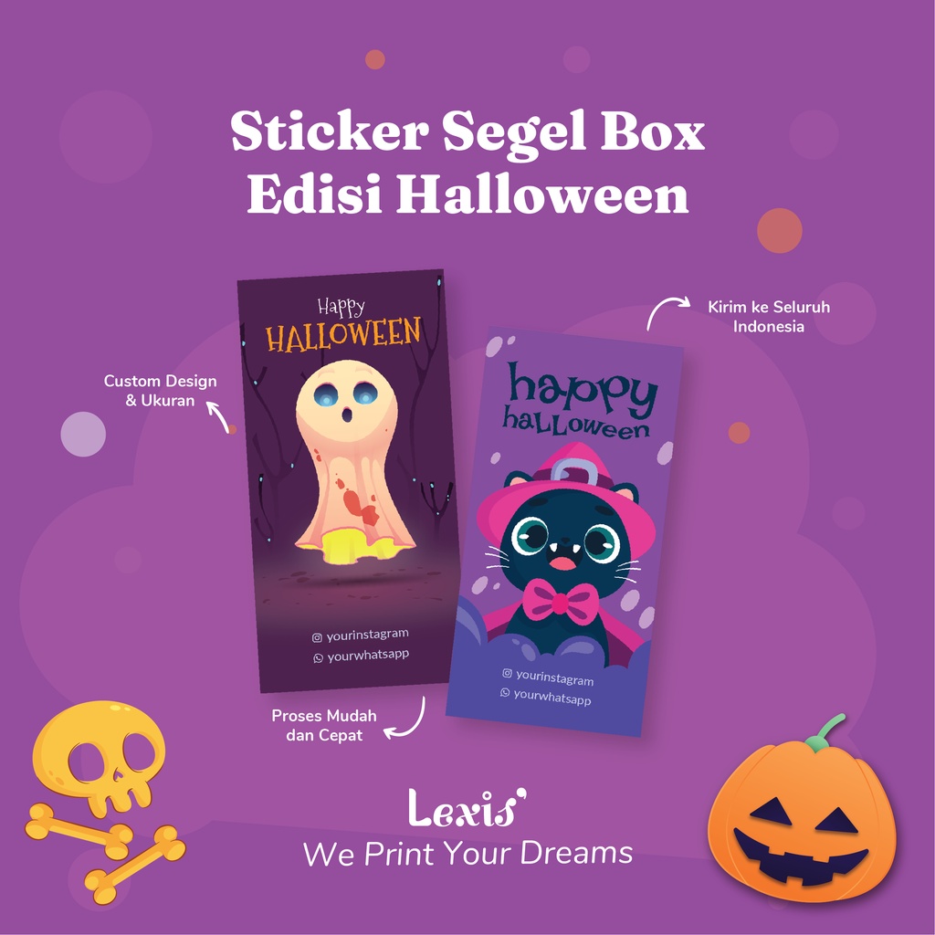 

Sticker Segel Box Halloween Seal Box Sticker Segel Kardus Box Hampers Edisi Halloween 2022 Custom Unik Lucu Cetak Lexis Print Murah