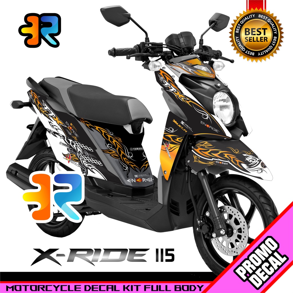Decal Motor XRide 115 Desain Drifting Tribal Sticker Decal X-Ride 115 Full Body