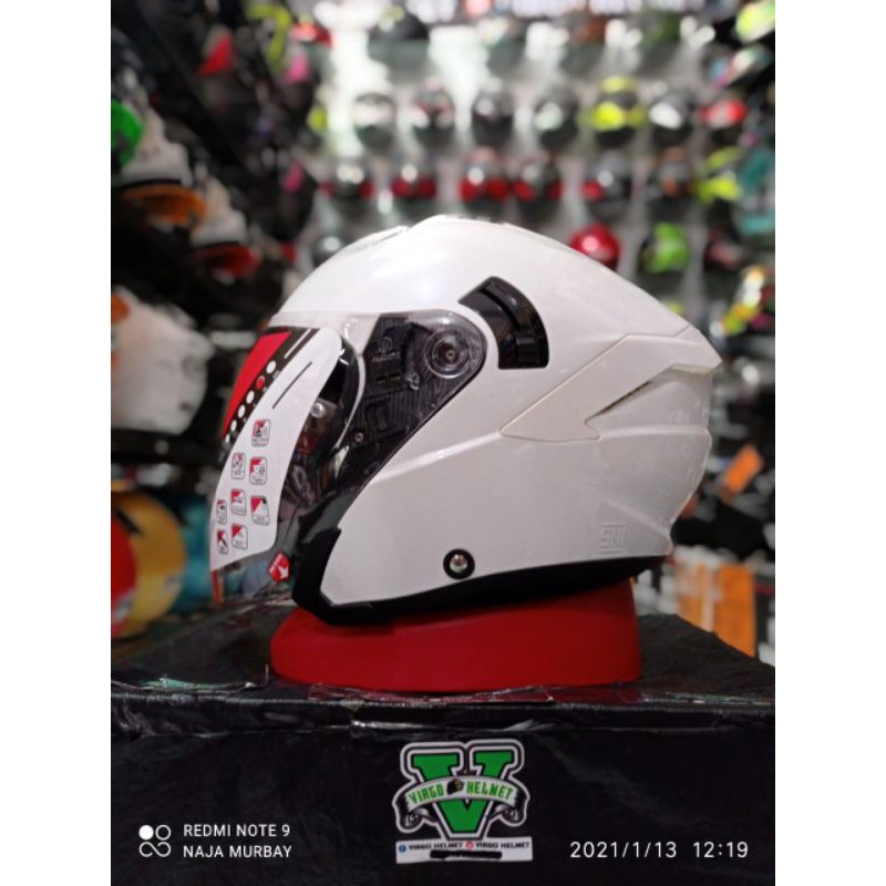 KYT HELM NFJ SOLID WHITE/ORIGINAL KYT TT-COURSE