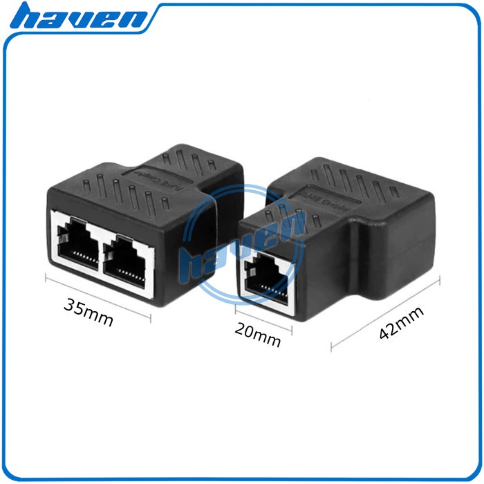 Konektor Sambungan Barrel LAN RJ45 Double / Barel UTP RJ45 Double