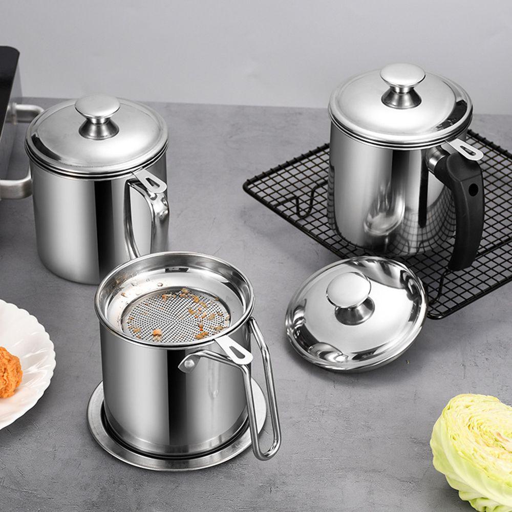Solighter Oil Filter Pot Storage Tank Lard Tank Kapasitas Besar Masak Sup