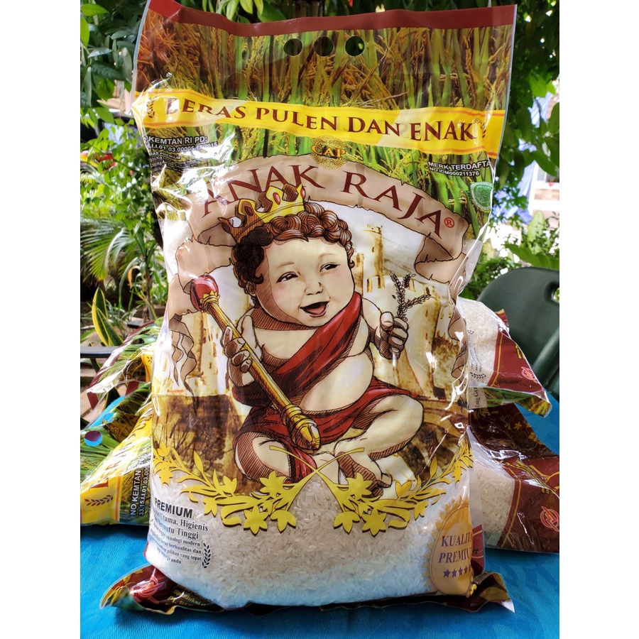 

Beras Beras Pulen Dan Enak Cap ANAK RAJA Kualitas Premium 5Kg