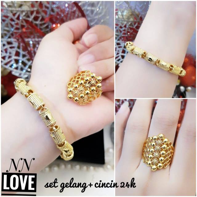 Xuping set perhiasan lapis emas 24k 0705k