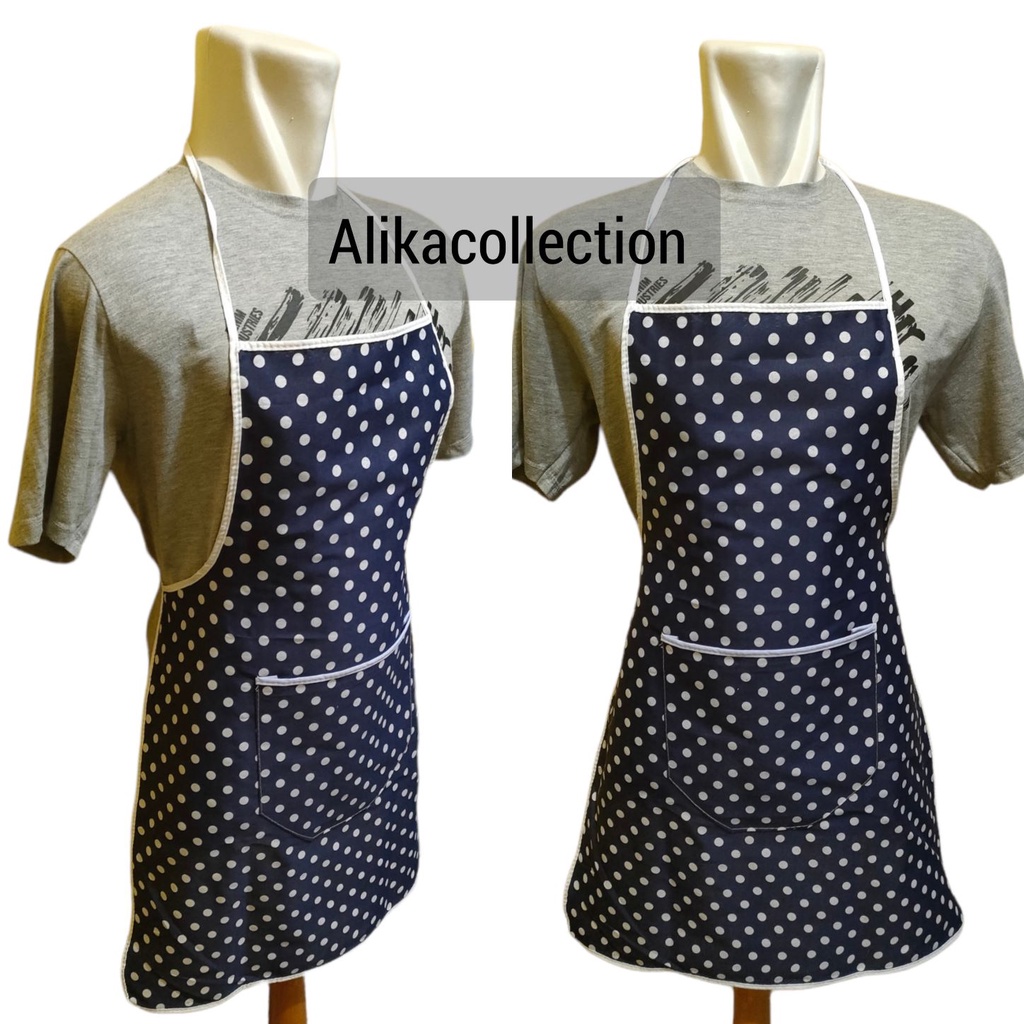 celemek Masak apron masak motif karakter dan polkadot