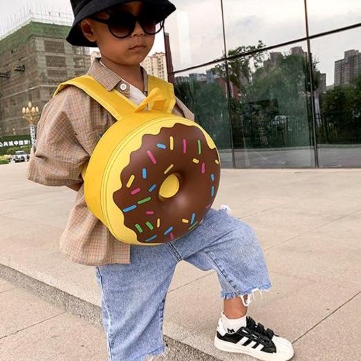 ➮ TAS IMPORT GROSIR - T5152 Tas Fashion Anak / Tas Anak Bentuk Donat / Tas Punggung Anak / Ransel Do