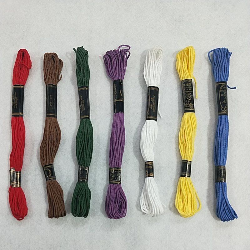 Benang Sulam Set 7 Warna