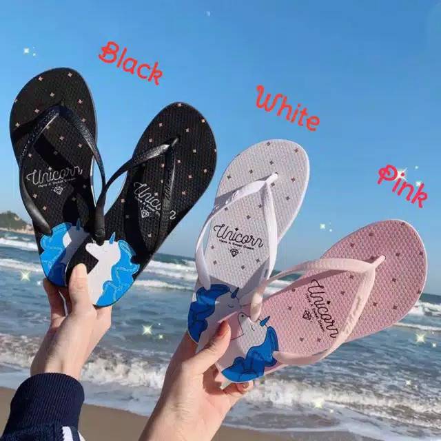 Big Sale Sandal Wanita Unicorn Model New Motif Kuda