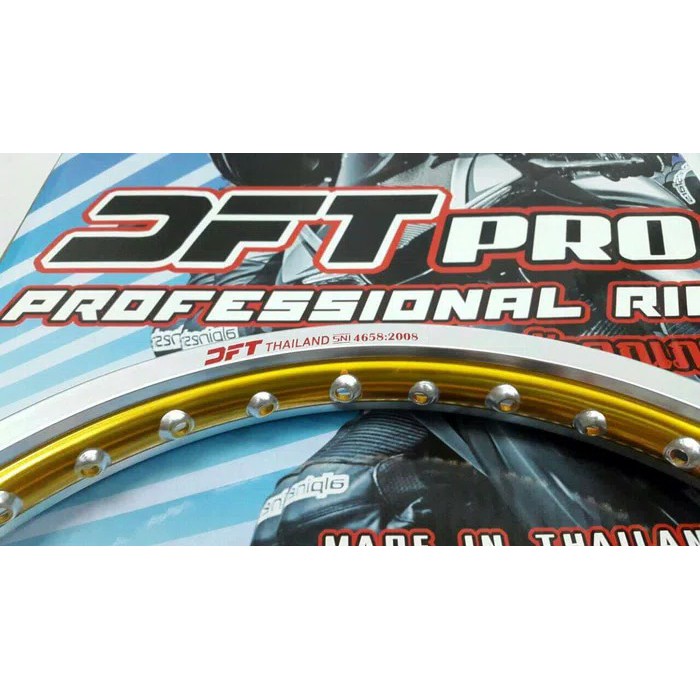 Velg 2Tone DFT Thailand SILVER-GOLD Sepasang 1.40 - 17